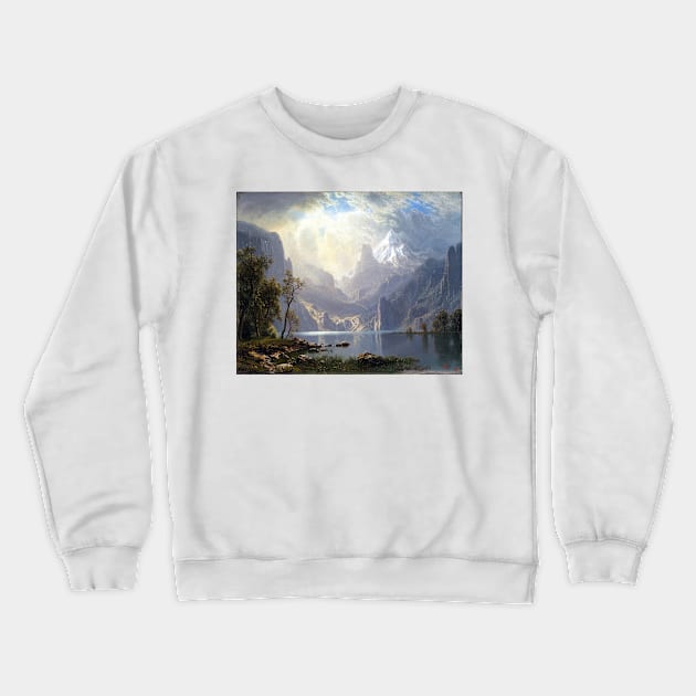 Albert Bierstadt In the Sierras Lake Tahoe Crewneck Sweatshirt by pdpress